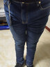 小魔魚(yú)牛仔褲秋冬新款加厚抓絨小直腳男士直筒褲彈力保暖長(cháng)褲335293 小直腳335293 31 曬單實(shí)拍圖