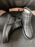富貴鳥(niǎo)（FUGUINIAO）冬季女鞋短靴女牛皮中老年人媽媽鞋羊毛雪地靴棉鞋女馬丁靴子女 FG4009黑色[羊毛保暖] 41 [腳偏肥買(mǎi)大一碼] 曬單實(shí)拍圖
