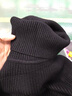 恒源祥純色羊毛衫女士秋冬高領(lǐng)緊身打底衫羊毛針織內搭套頭毛衣百搭 黑色 888 M 100-110斤穿 曬單實(shí)拍圖