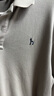 哈吉斯（HAZZYS）男裝翻領(lǐng)上衣休閑通勤純色長(cháng)袖ABTZE0BCF01 灰色GE 180/100A50 曬單實(shí)拍圖