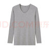 三槍保暖上衣秋冬單件V領(lǐng)男士秋衣40支莫代爾密棉無(wú)痕商務(wù)打底衫長(cháng)袖 淺麻灰【莫代爾無(wú)痕V領(lǐng)】 2XL (180) 【推薦150-170斤】 曬單實(shí)拍圖