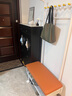 匠旗品牌入戶(hù)門(mén)口換鞋凳掛衣架一體衣帽架家用玄關(guān)進(jìn)門(mén)坐式換鞋凳鞋架 黑色碳鋼支架【橙色坐墊60長(cháng)】 曬單實(shí)拍圖