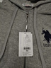 U.S. POLO ASSN.衛衣男秋季連帽開(kāi)衫外套男士運動(dòng)休閑上衣男 淺灰 XL  曬單實(shí)拍圖