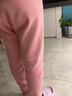 南極人兒童保暖褲女孩加絨加厚秋褲學(xué)生校服神器黃金暖絨打底褲 粉色140 曬單實(shí)拍圖