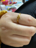 中國(guó)黃金（CHINA GOLD）愛(ài)心黃金戒指女足金結(jié)求婚戒子七夕情人節(jié)禮物送女友老婆生日實(shí)用 【京速達(dá)】足金交織愛(ài)心戒指 曬單實(shí)拍圖