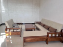 丽巢 实木沙发客厅组合家具中式现代转角沙发小户型木质沙发床两用17 (科技布)四人位+贵妃+茶几 实拍图