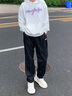 馬克華菲高幫男鞋秋季2025新款厚底老爹鞋男休閑百搭板鞋男氣墊增高鞋子潮 米色 40 【男碼】此款為標準皮鞋尺碼 曬單實(shí)拍圖