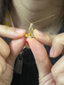 周六福炫閃蝴蝶黃金項(xiàng)鏈吊墜耳釘女足金計(jì)價(jià) 約3.52g 套鏈40+5cm禮物 曬單實(shí)拍圖