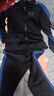 安德瑪（Under Armour）童裝春季長袖長褲兒童套裝男童休閑運動服兩件套大童服裝1363290 黑藍 130 曬單實拍圖