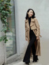 MeetMetro瑪依爾卡其風(fēng)衣女中長款2025秋新款薄款過膝流行外套大衣 卡其 【現(xiàn)貨閃電發(fā)】 S 曬單實(shí)拍圖