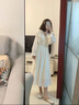 妙奕嘉純欲裙子長袖連衣裙女海邊沙灘裙度假長裙秋季仙氣小個子氣質(zhì)高級 法式復(fù)古仙氣荷葉邊杏色長裙 M 【建議95-105斤】 曬單實拍圖