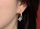 LOLA ROSE羅拉玫瑰雙閃星延長(zhǎng)款耳飾女生日禮物節(jié)日禮物送女友 LR60124-東陵玉 曬單實(shí)拍圖