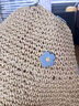斐月伽沙灘草帽子女夏天海邊遮陽防曬帽草編度假?zèng)雒辈菥帩O夫帽 米色 【主圖款】 曬單實(shí)拍圖