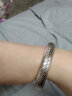 盛世琦緣鉑金手鐲女pt950白金手鐲鉑金半實(shí)心素圈新款星光閃閃手鐲 內徑58mm重33-34克 面寬約10.9mm 曬單實(shí)拍圖