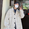 杜小閑 小香風外套男生春秋季加厚潮牌寬松衣服男韓版大碼百搭高街夾克 杏色 XL [建議120-140斤] 曬單實拍圖