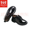 ELPA 新款童鞋男童鞋皮鞋亮面漆皮系帶兒童禮服皮鞋演出鞋子 NS0017純黑色 39 內(nèi)長24.2cm 曬單實(shí)拍圖