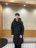 坦博爾連帽羽絨服男長款冬季運動加厚保暖外套TAF550735D 黑色 XL 曬單實拍圖