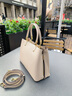 稻草人女包牛皮手提包大包新款百搭時(shí)尚單肩斜挎包高級感殺手通勤媽媽包 米白色 曬單實(shí)拍圖