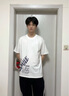 雅鹿短袖t恤男純棉春夏重磅半袖打底衫寬松大碼休閑青少年印花男士t恤 霧霾藍釣魚白SMILE藍 3XL （重175-190斤高175-180） 曬單實拍圖