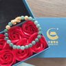 中國(guó)黃金（CHINA GOLD）招財(cái)貔貅黃金手鏈女士足金翡翠手串七夕情人節(jié)禮物送女友老婆情 足金招財(cái)貔貅翡翠手鏈 曬單實(shí)拍圖