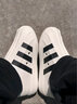 adidas adiFOM SUPERSTAR經(jīng)典貝殼頭板鞋男女阿迪達斯官方三葉草 白色/黑色(推薦選大半碼)   40.5 曬單實(shí)拍圖