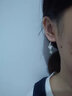 戚小米蝴蝶耳環(huán)女士文藝耳鉤女長(cháng)款人造和田玉氣質(zhì)復古耳墜中式秀禾耳飾 一對 曬單實(shí)拍圖