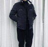 杰遜斯立領羽絨服男冬季短款加厚保暖白鴨絨潮牌痞帥男士羽絨外套上衣服 黑色 XL 曬單實拍圖