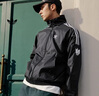 adidas休閑簡(jiǎn)約三條紋梭織立領(lǐng)夾克外套男裝阿迪達(dá)斯官方三葉草 黑色 XL 曬單實(shí)拍圖