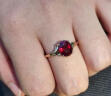 她世代2.5ct鸽血红红宝石戒指18K金镶钻彩宝戒指女一物一证 7*9MM(充填)(864860) 7-21#现货 圈号请备注 实拍图