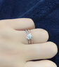 鑫萬(wàn)福 PT鉑金鉆石戒指桃心爪形雙層鑲鉆簡(jiǎn)約鉆石婚戒求婚訂婚結(jié)婚禮物 PT950鉑金-4分 曬單實(shí)拍圖