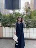 革曼孕婦裝套裝秋季2025新款孕婦連衣裙寬松大碼高級感背心牛仔裙春秋 牛仔背心裙單件 XL 曬單實(shí)拍圖