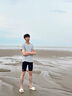 安踏（ANTA）泳褲男子2025夏季高彈抗氯及膝長(cháng)款游泳海邊防曬溫泉游泳褲 基礎黑 XL 【建議175-180cm 70-80Kg】 曬單實(shí)拍圖