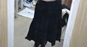 愛(ài)居兔冬季新款純黑色舒適柔軟長(cháng)款半身裙A字裙EQDDJ4M005A 黑色05 165/72A/L 曬單實(shí)拍圖