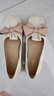 天美意鞋子女鞋商場(chǎng)同款平跟百搭復古甜美女淺口單鞋CRR29AQ4 米色 37 曬單實(shí)拍圖