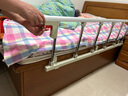 貝怡熊Beeio【免打孔】床圍欄老年人床邊護欄不銹鋼癱瘓病人防墜可折疊床護欄 白色不銹鋼+6檔+3個底座/免打孔 曬單實拍圖