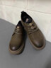 老爺車(chē)男鞋春季透氣皮鞋男真皮商務(wù)休閑皮鞋男士時(shí)尚青年復古圓頭鞋子男 WK6503卡其色（網(wǎng)紗內里） 41 標準皮鞋碼 曬單實(shí)拍圖