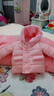 迪士尼女童羽絨棉服衣冬季新款中小兒童洋氣服0-4歲外套女寶寶加厚 天使 粉色 73 曬單實(shí)拍圖