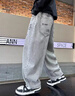 兜兜王國男童褲子牛仔褲寬松直筒長褲中大童男孩春秋款2025新款韓版潮流 灰色 130 曬單實拍圖