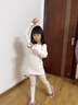 艾舞戈兒童舞蹈服秋冬季打底衣練功服女童緊身隱形肉色跳舞演出打底衫 【高彈上衣-秋冬加絨】白色 L 碼（身高115-135cm） 曬單實(shí)拍圖