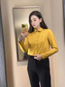 NAOTIEA意大利小帆船翻領(lǐng)長(cháng)袖POLO開(kāi)衫女2025秋冬新款品牌打底內搭上衣 芒果黃 L （建議100-115斤） 曬單實(shí)拍圖