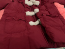 紫涵（ZIHAN）紫涵木耳邊立領(lǐng)短款羽絨服女年冬季甜美學(xué)院風(fēng)白鴨絨外套 新年紅 XS 曬單實(shí)拍圖