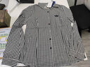 皮爾卡丹（pierre cardin）純棉格子襯衫女長(zhǎng)袖23春秋韓版新款襯衣修身洋氣百搭打底衫上衣 6832黑格子(純棉) L (建議105-115斤) 曬單實(shí)拍圖