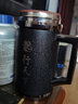 紫宜陶紫砂保溫杯男女士泡茶杯高檔退休紀(jì)念送父親禮品水杯團(tuán)購(gòu)定制刻字 鏡面磨砂黑辦公杯（禮盒）420ml 曬單實(shí)拍圖