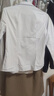 佐馬仕長(cháng)袖襯衫女修身女士職業(yè)裝商務(wù)正裝白色領(lǐng)工裝襯衣免燙抗皺襯衫 V2655 白色平板 3XL /39（125-135斤） 曬單實(shí)拍圖