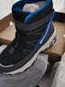 Skechers斯凱奇兒童絨絨靴雪地靴保暖男童棉鞋防寒加絨高幫女童靴660092L 男童/黑色/藍色/BKBL 32 曬單實(shí)拍圖