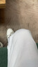 【特價(jià)撿漏】高端輕奢旗艦官方店100%純棉夏新款七分褲女休閑蘿卜褲寬松薄款復古文藝松緊腰哈倫褲 白色 XL 【110-125斤】 曬單實(shí)拍圖