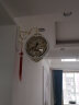 汉时（Hense）双面挂钟客厅挂墙时钟创意轻奢装饰挂表餐厅石英钟表HDS01白色 实拍图