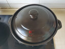 陶瓷砂鍋電磁爐明火兩用火鍋酒店特大號煲湯沙鍋瓦煲大容量石鍋燉鍋湯煲 3.5L黑色煲（明火款） 曬單實(shí)拍圖
