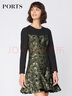 PORTS寶姿新品女裝簡(jiǎn)約圓領(lǐng)迷彩魚(yú)尾下擺連衣裙SA9D026GFQ026 銅繡綠 M (6) 曬單實(shí)拍圖