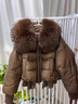 范哲狼2025年新款羽絨服女海軍領(lǐng)小個(gè)子短款寬松加厚超大真貉子毛外套冬 咖色+咖色真貉子毛 M 125-150 曬單實(shí)拍圖